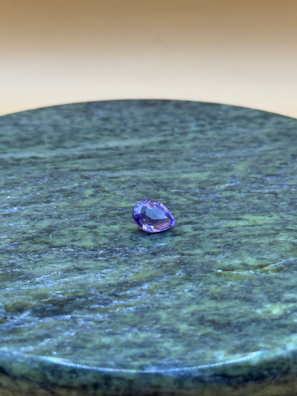 Natural Unheated Purple Sapphire, 1.06 ct Pear Cut, Sri Lanka
