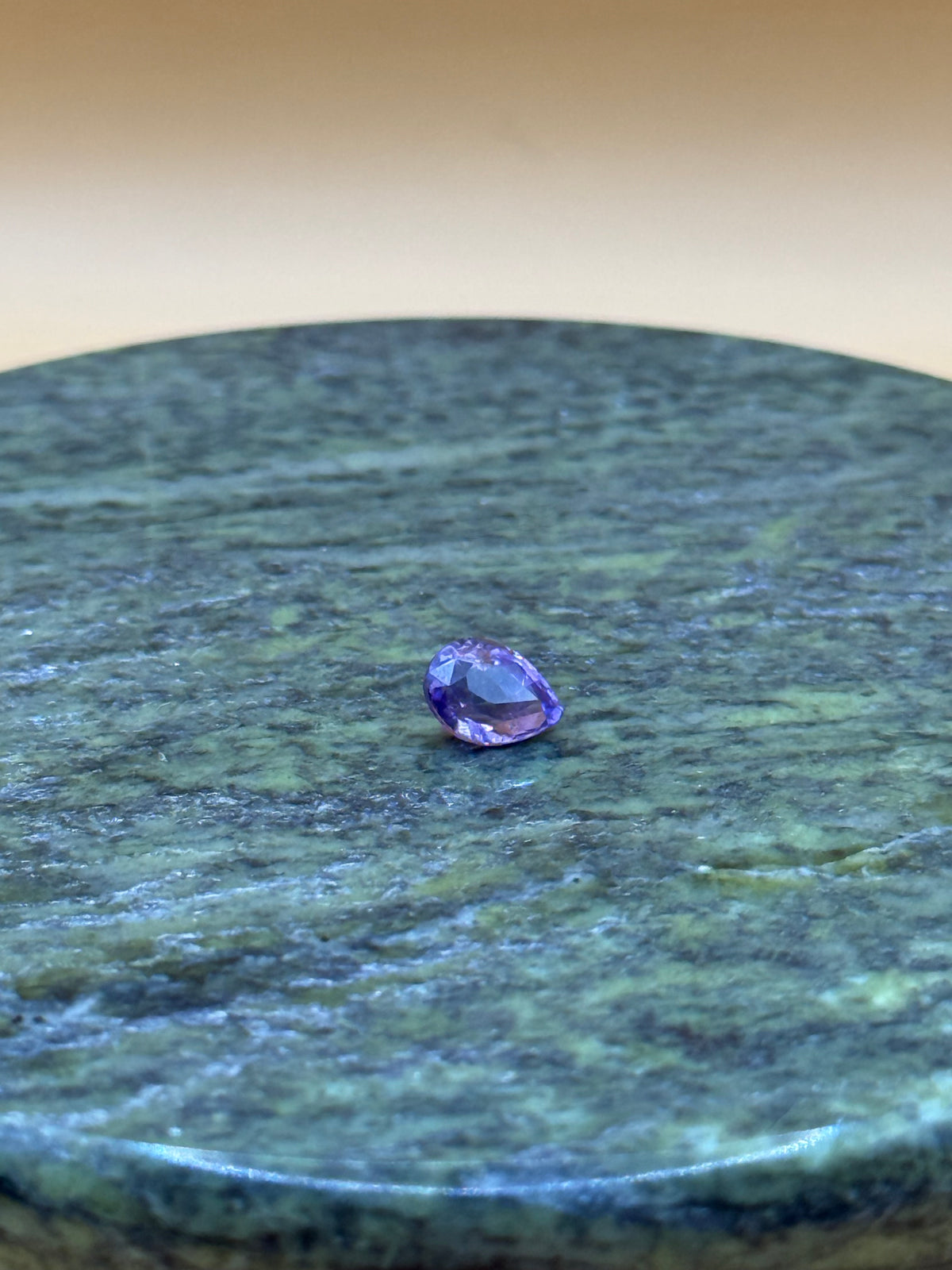 Natural Unheated Purple Sapphire, 1.06 ct Pear Cut, Sri Lanka