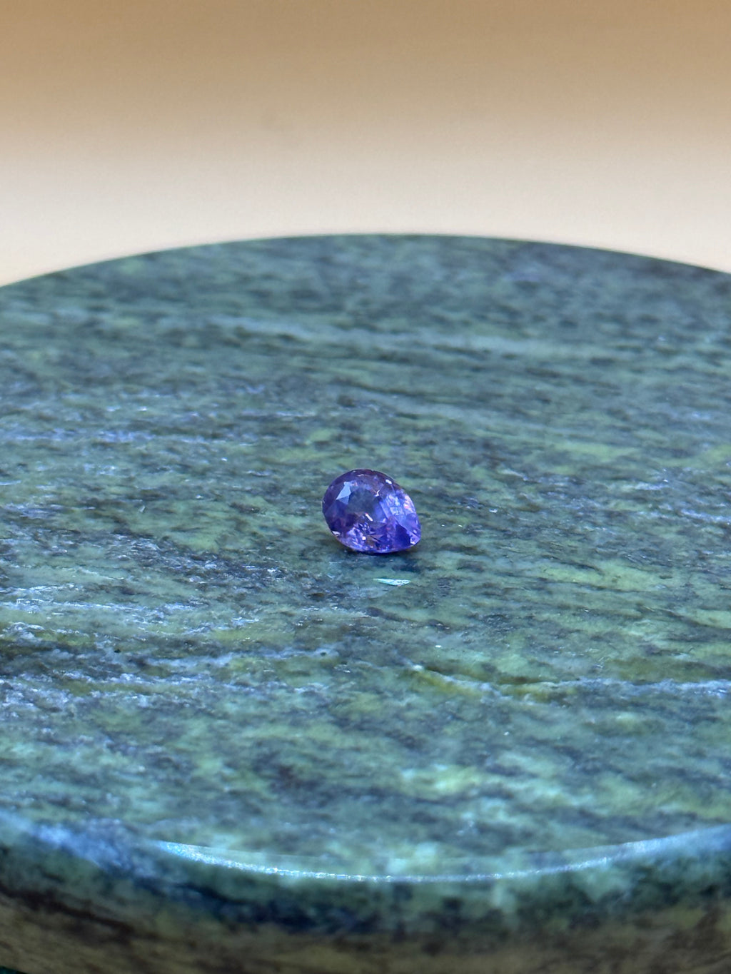 Natural Unheated Purple Sapphire, 1.06 ct Pear Cut, Sri Lanka