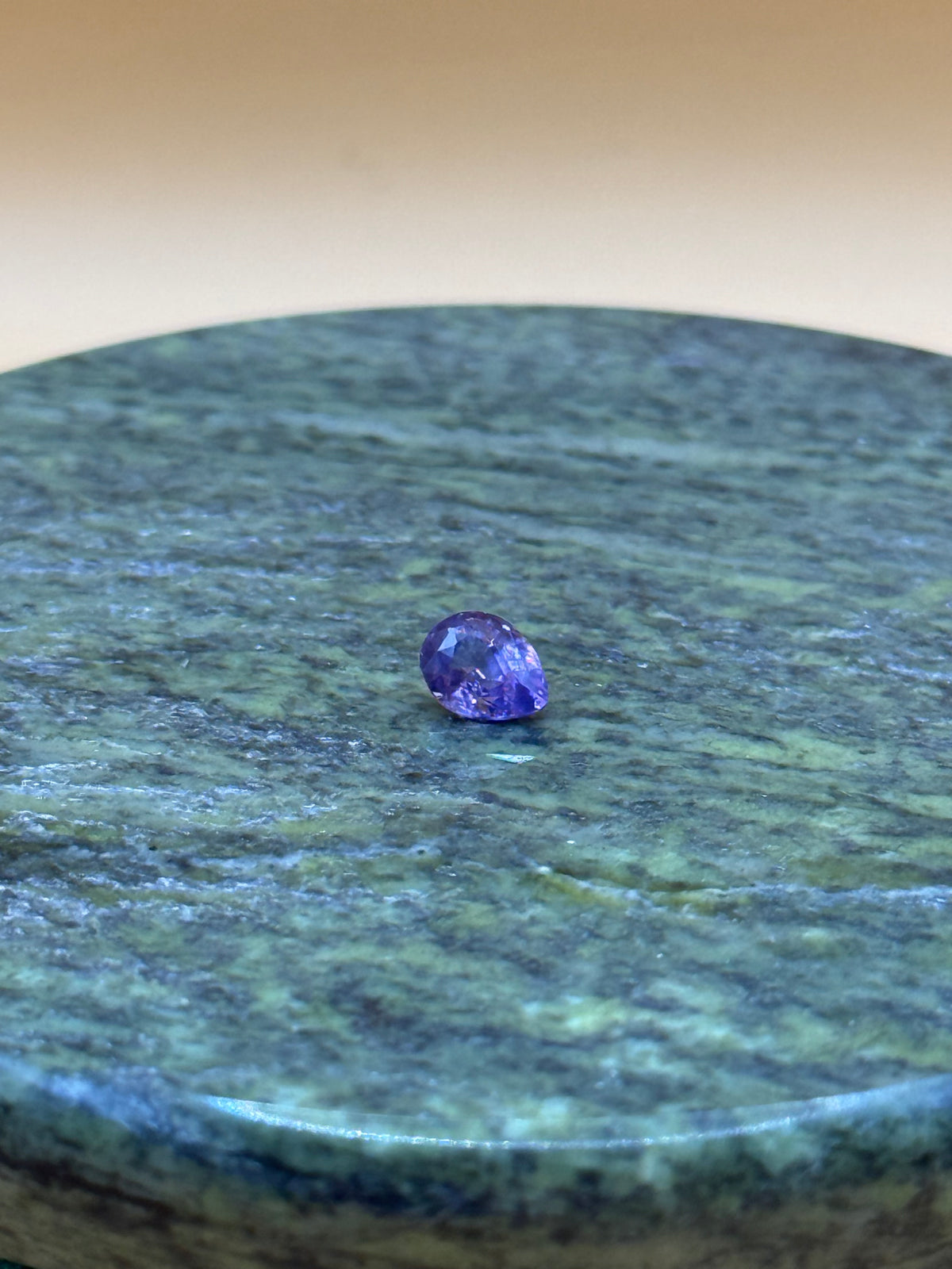 Natural Unheated Purple Sapphire, 1.06 ct Pear Cut, Sri Lanka